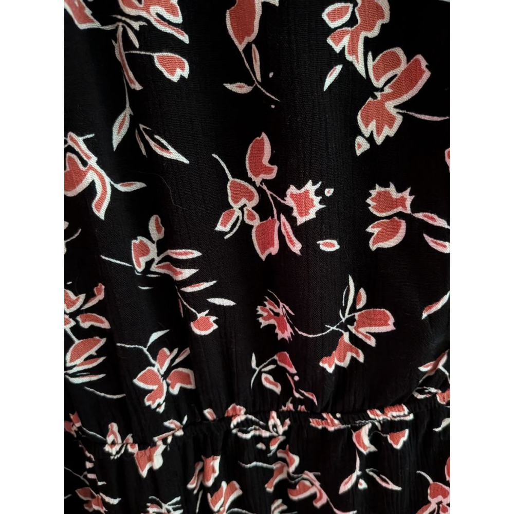 Women's Roan + Ryan Jumpsuit Size M Black Floral One Shoulder - Picture 6 of 7